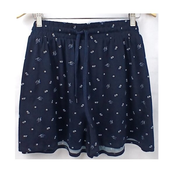 Tommy Hilfiger Dark Blue Top with Short Sleeves and Shorts Pajama Set EUC - Picture 5 of 8